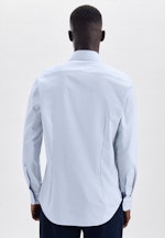 Chemise Business Shaped Structuré Col Kent in Bleu Clair |  Seidensticker Onlineshop