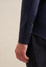 Shaped Business shirt Structure in Dark Blue |  Seidensticker Onlineshop