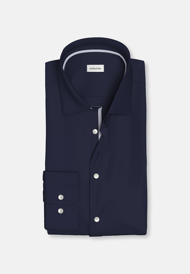 Shaped Business shirt Structure in Dark Blue |  Seidensticker Onlineshop