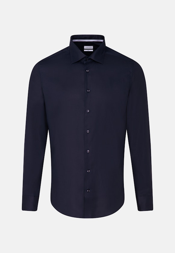 Shaped Business shirt Structure in Dark Blue |  Seidensticker Onlineshop