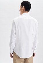 Non-iron Dobby Business shirt in Shaped with Kent-Collar in White |  Seidensticker Onlineshop