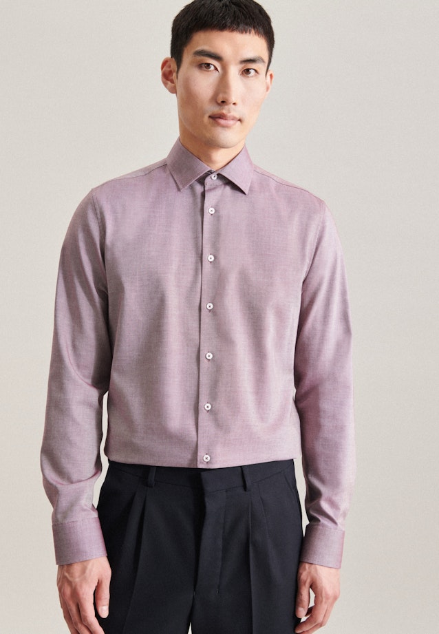 Non-iron Structure Business Shirt in Shaped with Kent-Collar in Red | Seidensticker Onlineshop