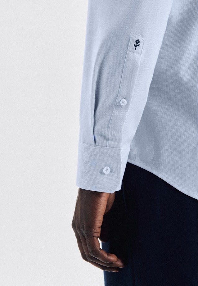 Non-iron Dobby Business shirt in Shaped with Kent-Collar in Light Blue |  Seidensticker Onlineshop