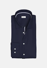 Chemise Business Shaped Structuré Col Kent in Bleu Foncé |  Seidensticker Onlineshop