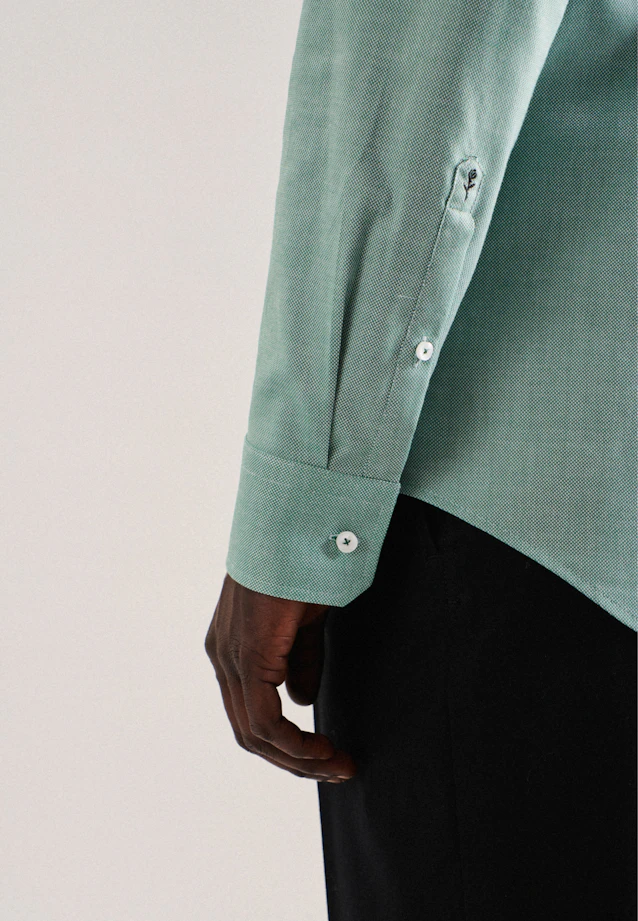 Shaped Business Hemd Struktur in Grün |  Seidensticker Onlineshop