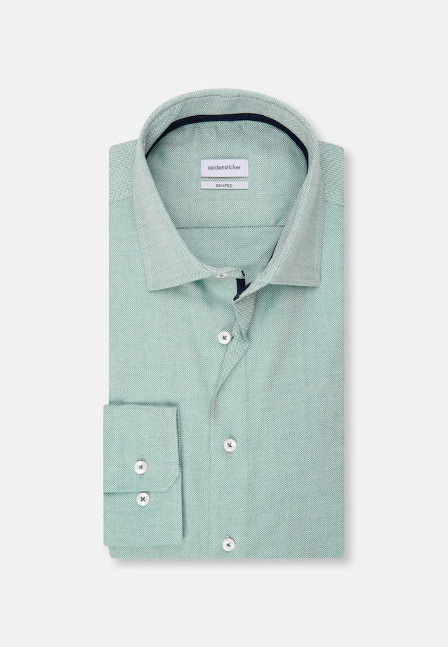 Shaped Business Hemd Struktur in Grün |  Seidensticker Onlineshop