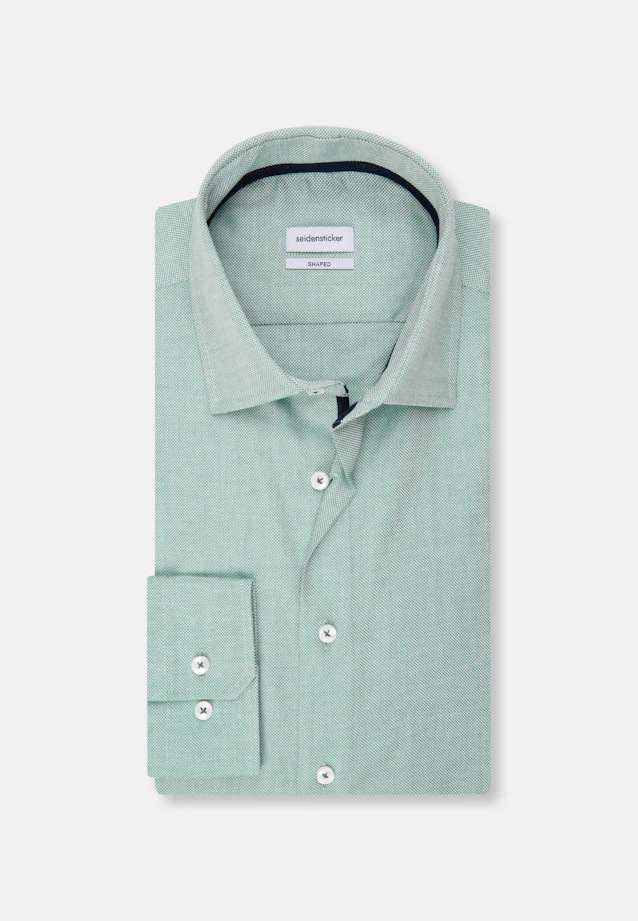 Shaped Business Hemd Struktur in Grün |  Seidensticker Onlineshop