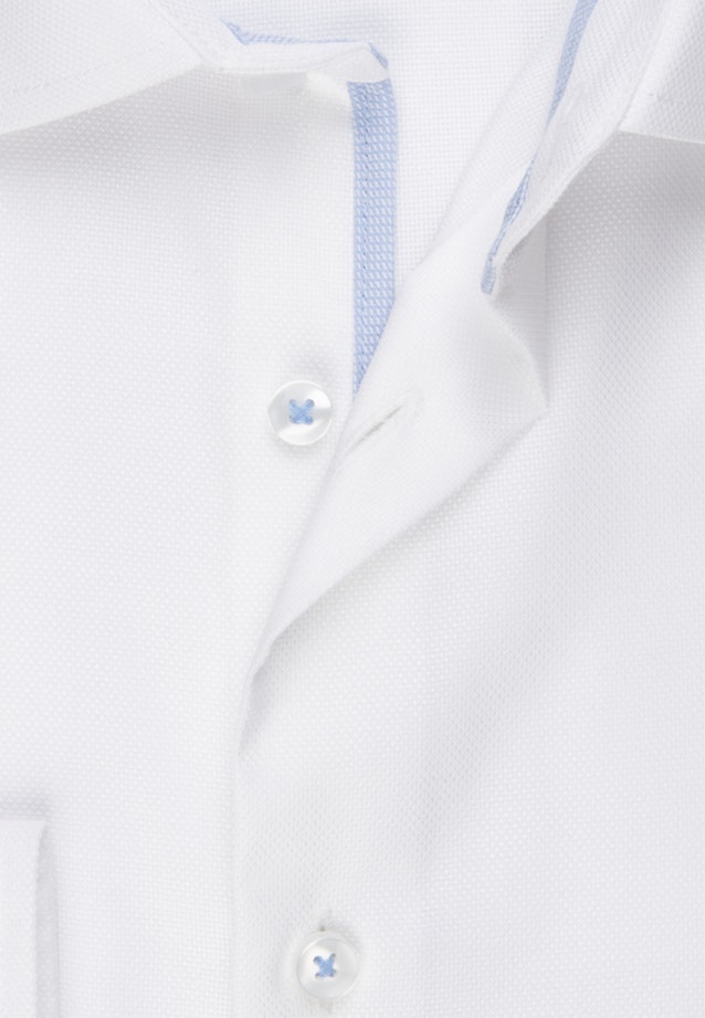 Chemise Business Shaped Structuré Col Kent in Blanc |  Seidensticker Onlineshop