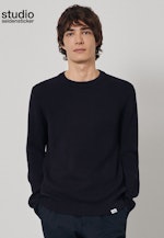 Pullover Gerader Schnitt (Normal-Fit) in Dark Blue |  Seidensticker Onlineshop