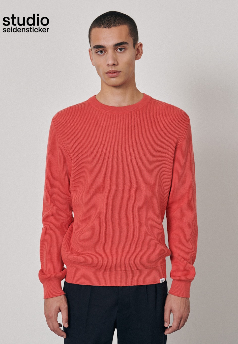 Rundhals Pullover in Rosa/Pink |  Seidensticker Onlineshop