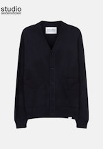 Gerader Schnitt (Normal-Fit) Strick-Jacke Uni in Dunkelblau |  Seidensticker Onlineshop