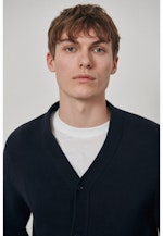 Gerader Schnitt (Normal-Fit) Strick-Jacke Uni in Dunkelblau |  Seidensticker Onlineshop