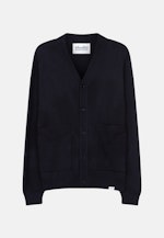 Gerader Schnitt (Normal-Fit) Strick-Jacke Uni in Dunkelblau |  Seidensticker Onlineshop