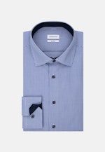 Chemise Business Shaped Popeline Col Kent in Bleu Moyen |  Seidensticker Onlineshop