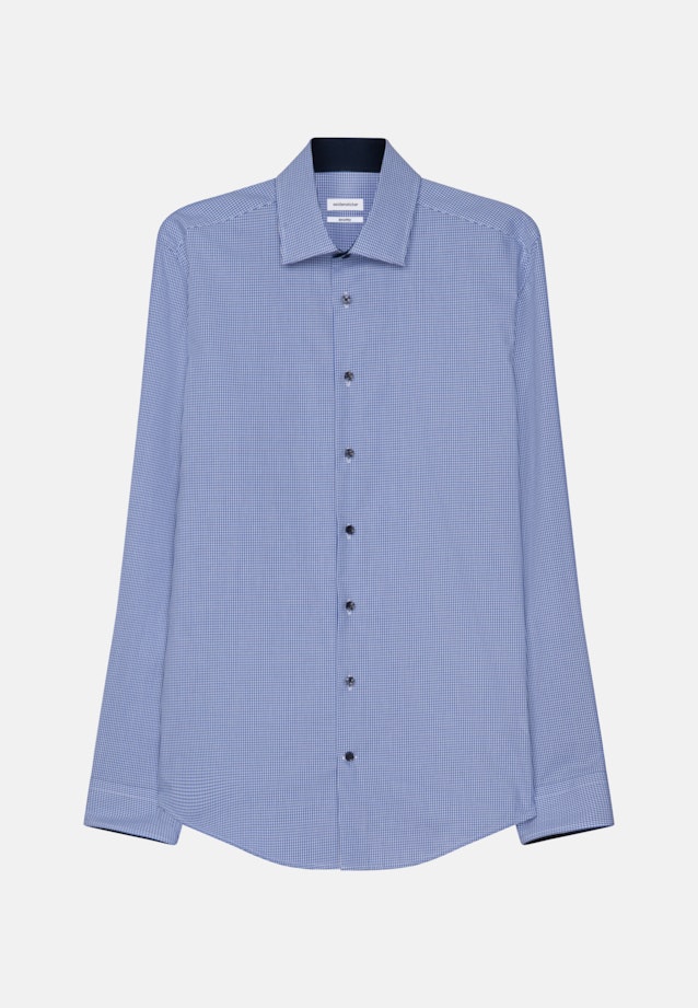 Shaped Chemise d'affaires carreaux in Bleu Moyen |  Seidensticker Onlineshop