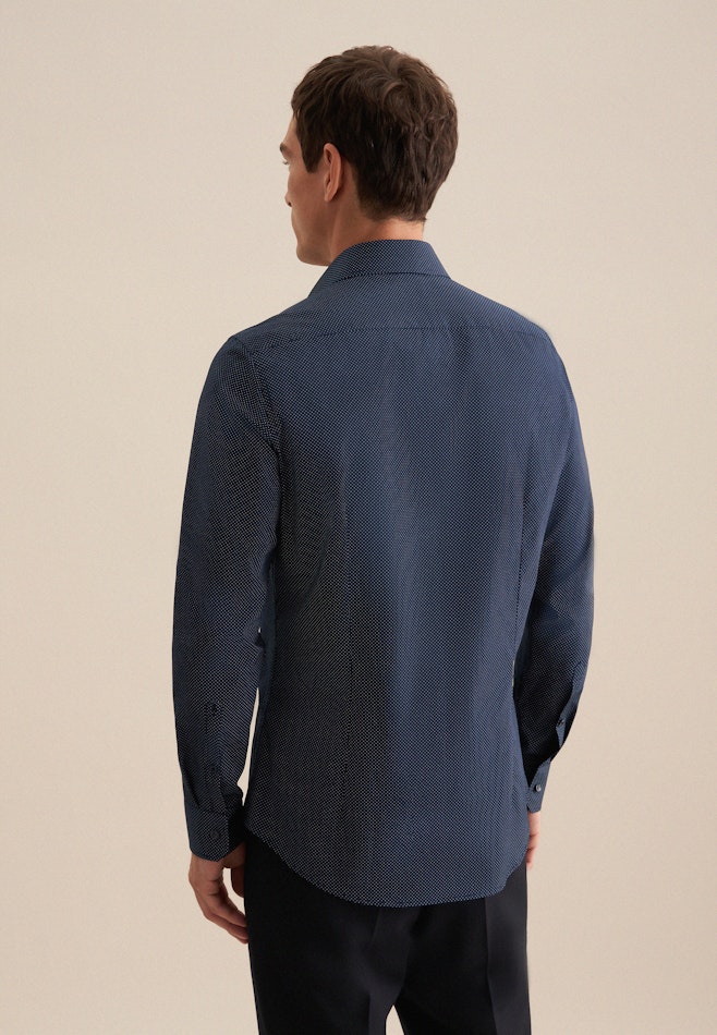 Shaped Business Hemd Punkte in Dunkelblau | Seidensticker Onlineshop