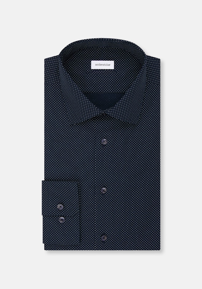 Shaped Chemise d'affaires A Pois dans Bleu Foncé | Boutique en ligne Seidensticker