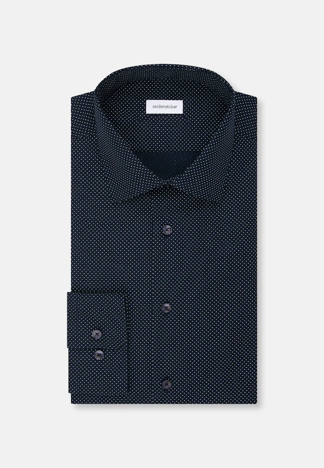 Shaped Business shirt Points in Dark Blue |  Seidensticker Onlineshop