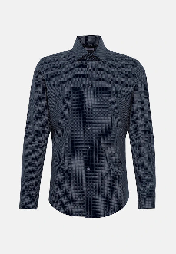 Shaped Business shirt Points in Dark Blue |  Seidensticker Onlineshop