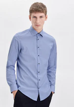 Slim Business shirt Check in Medium Blue |  Seidensticker Onlineshop