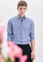 Slim Business shirt Check in Medium Blue |  Seidensticker Onlineshop