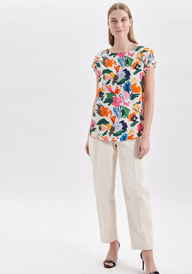 Regular Shirtbluse Floral in Ecru | Seidensticker Onlineshop