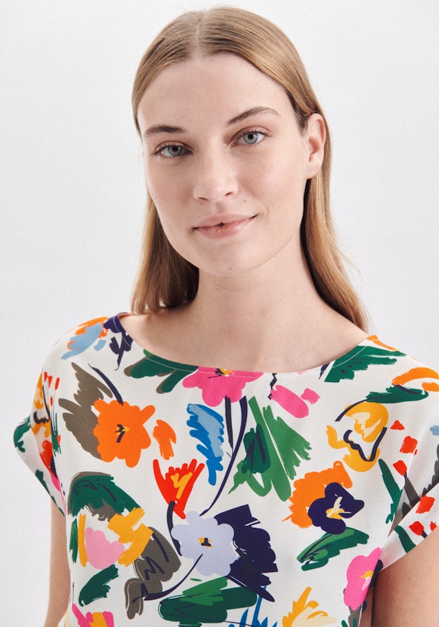 Regular Shirtbluse Floral in Ecru | Seidensticker Onlineshop