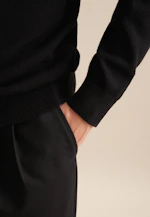 Round neck Pullover  , Uni in Black |  Seidensticker Onlineshop