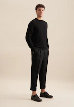 Round neck Pullover  , Uni in Black |  Seidensticker Onlineshop