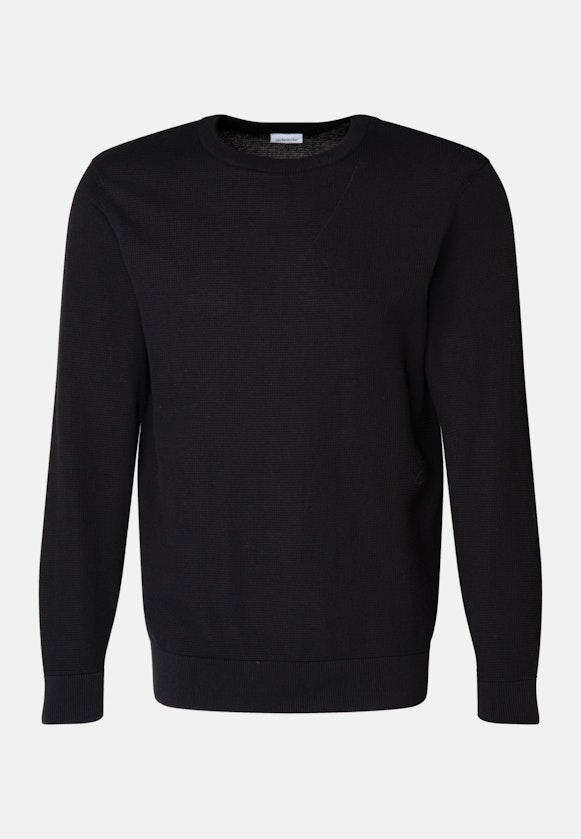 Crew Neck Pullover in Black |  Seidensticker Onlineshop