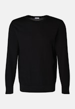 Rundhals Pullover Regular in Schwarz |  Seidensticker Onlineshop