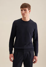 Rundhals Pullover  , Uni in Dunkelblau |  Seidensticker Onlineshop