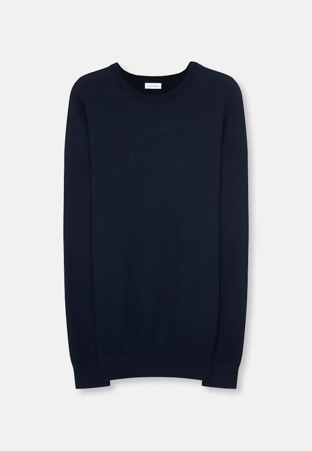Rundhals Pullover  , Uni in Dunkelblau |  Seidensticker Onlineshop