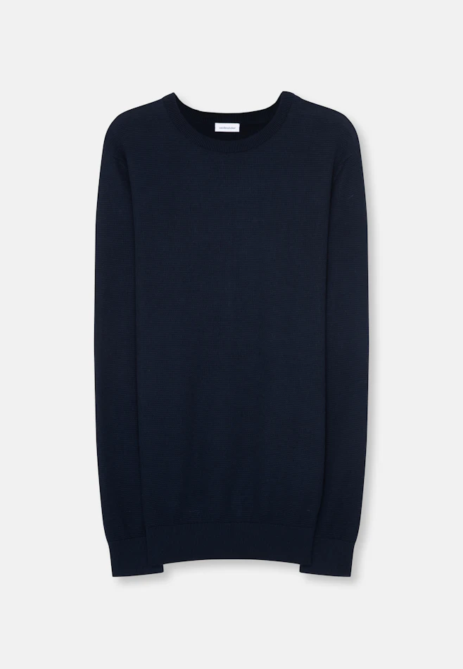 Regular Pullover Uni in Dunkelblau | Seidensticker Onlineshop