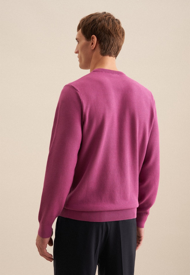 Rundhals Pullover Regular in Rosa/Pink | Seidensticker Onlineshop