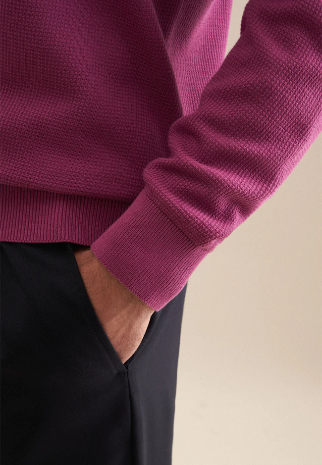 Rundhals Pullover  , Uni in Rosa/Pink |  Seidensticker Onlineshop