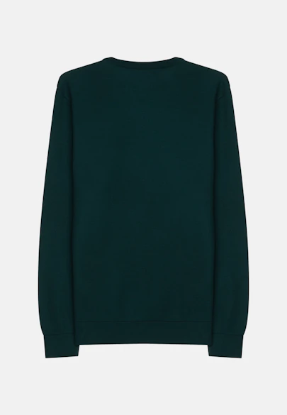 Round neck Pullover  , Uni in Green |  Seidensticker Onlineshop