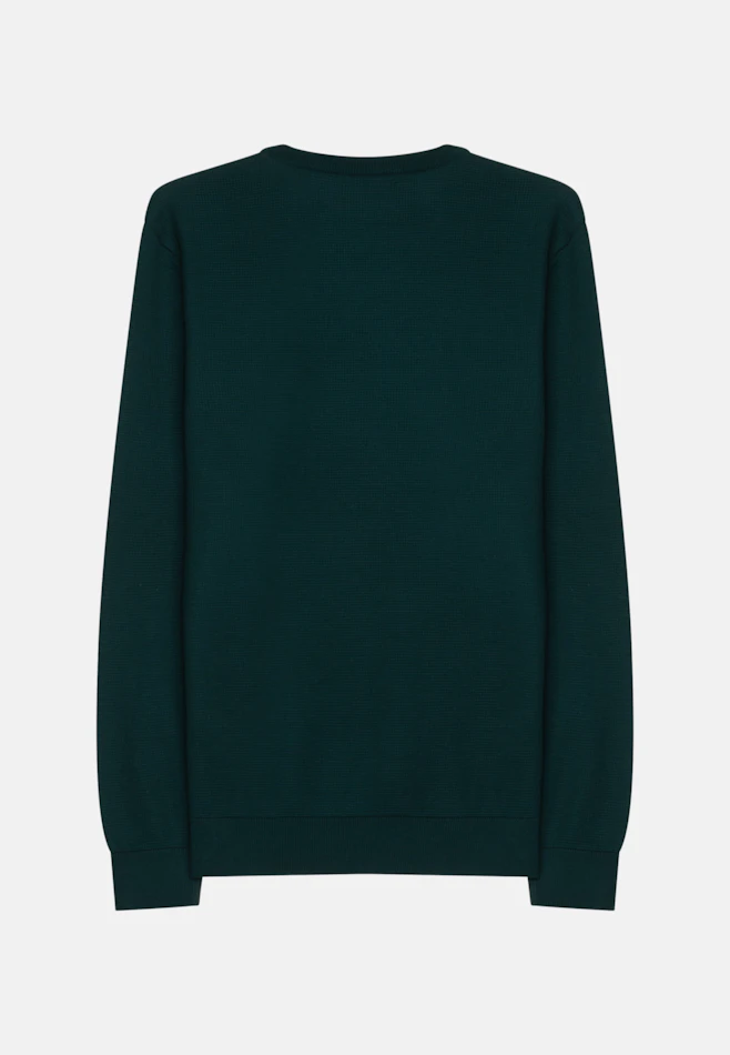 Rundhals Pullover  , Uni in Grün | Seidensticker Onlineshop