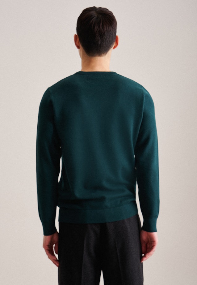 Round neck Pullover in Green |  Seidensticker Onlineshop