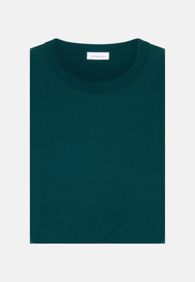 Round neck Pullover  , Uni in Green |  Seidensticker Onlineshop