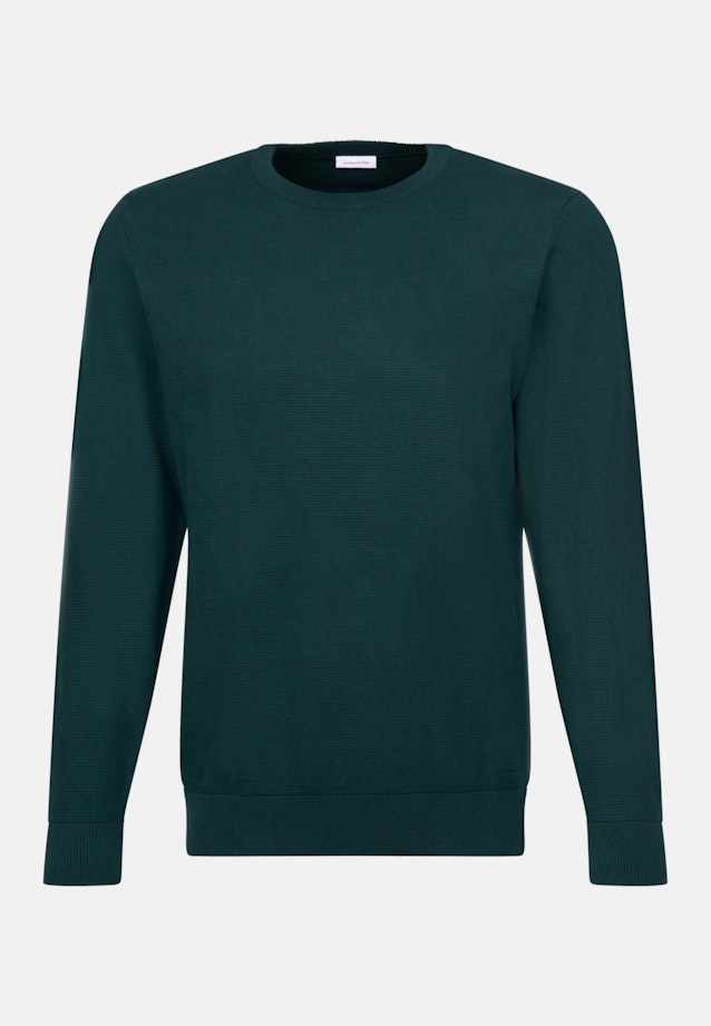 Round neck Pullover in Green |  Seidensticker Onlineshop