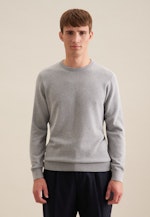 Rundhals Pullover Regular in Grau |  Seidensticker Onlineshop