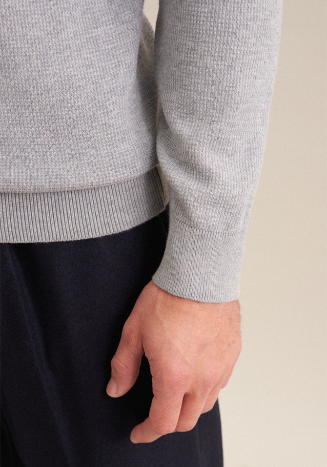 Rundhals Pullover Regular in Grau |  Seidensticker Onlineshop
