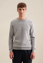 Rundhals Pullover  , Uni in Grau |  Seidensticker Onlineshop