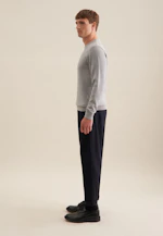Rundhals Pullover  , Uni in Grau |  Seidensticker Onlineshop