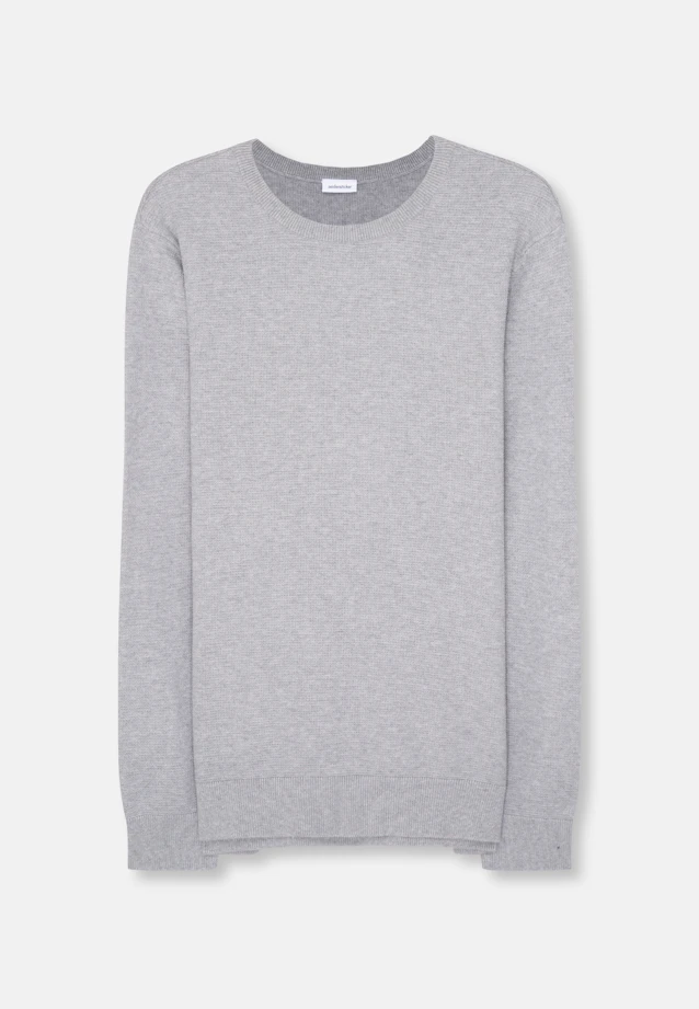 Rundhals Pullover  , Uni in Grau |  Seidensticker Onlineshop