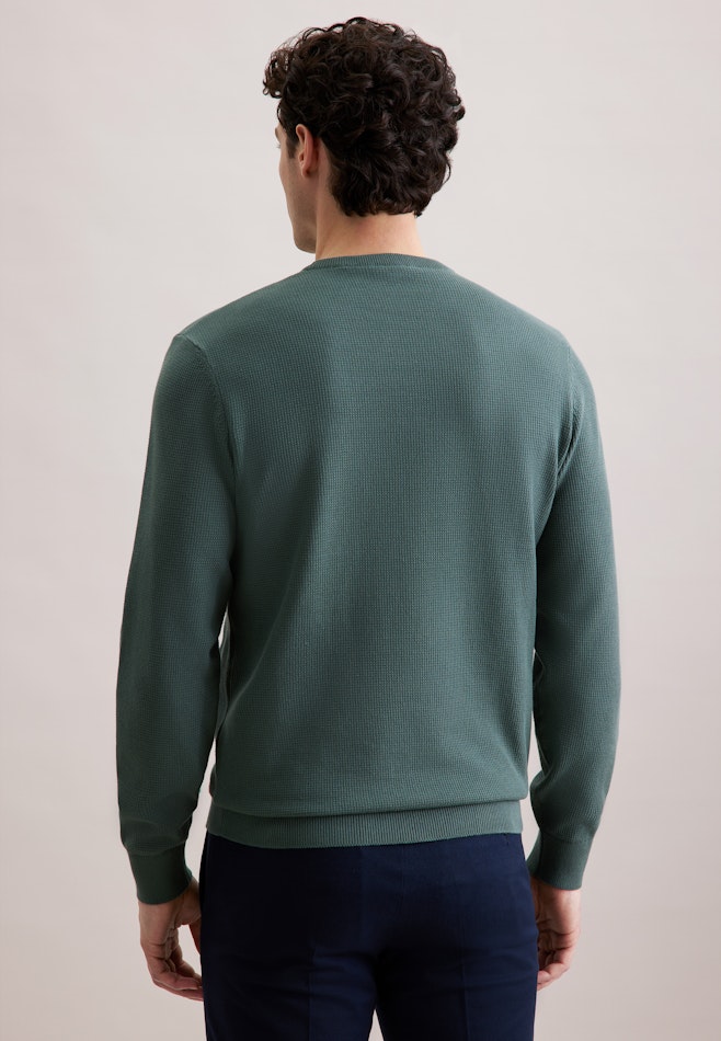 Regular Pullover Uni in Grün | Seidensticker Onlineshop