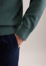 Rundhals Pullover Uni, in Grün |  Seidensticker Onlineshop