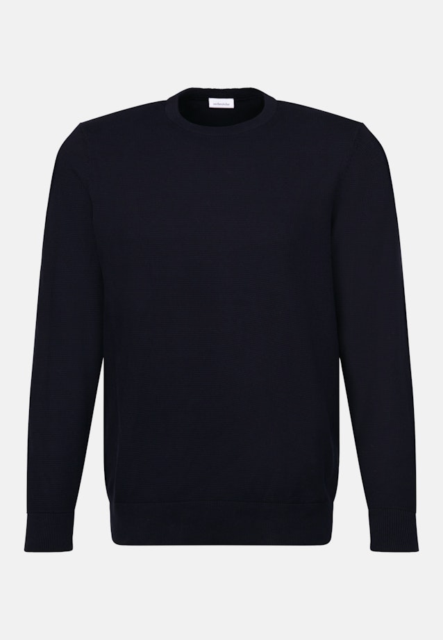 Rundhals Pullover Regular in Dunkelblau |  Seidensticker Onlineshop