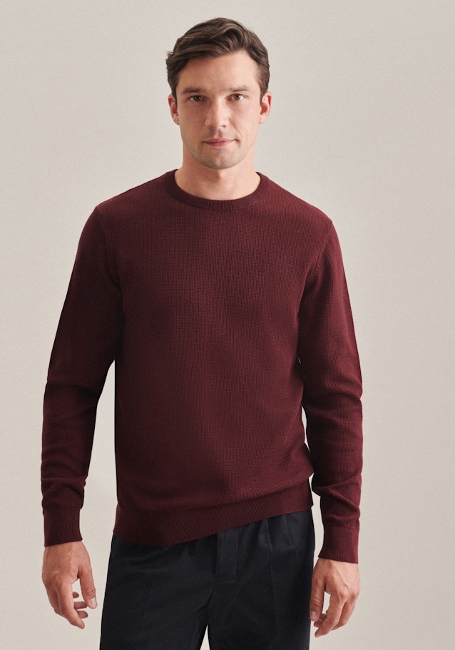 Rundhals Pullover Regular in Rot | Seidensticker Onlineshop